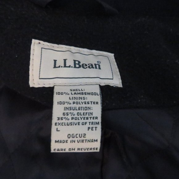L. L. Bean Lambswool Pea Coat Large Petite - Picture 8 of 10